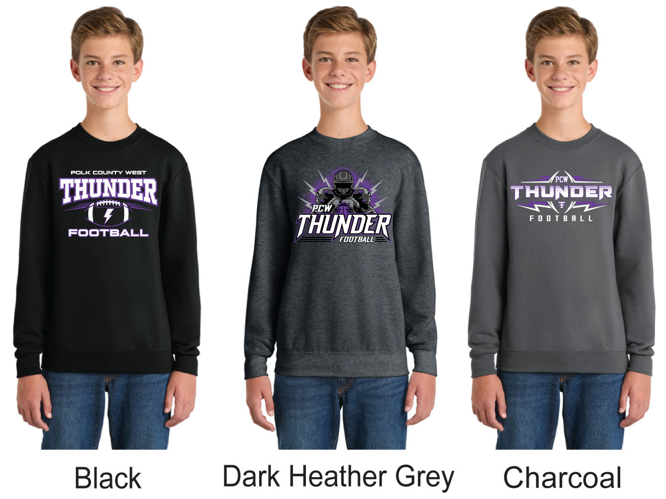 Port & Co® Youth Core Fleece Crewneck Sweatshirt